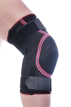 3753 TSM Kniebandage mit Polster & Stahlfeder Pro, schwarz