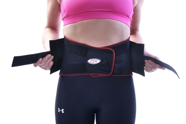 TSM Rückenbandage Pro mit Stabilsierungsgurt schwarz Die Sportbandage für technische Disziplinen